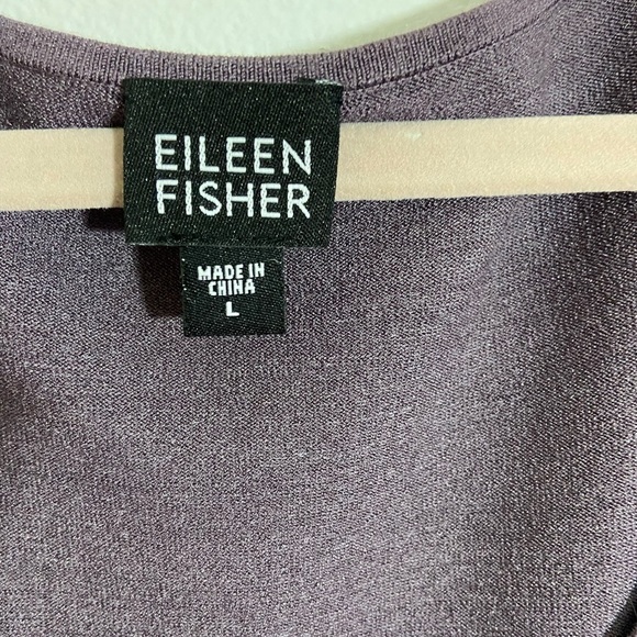 Eileen Fisher Sweater Tank Camisole Top Purple Large Silk Blend Round Neck - Picture 3 of 9